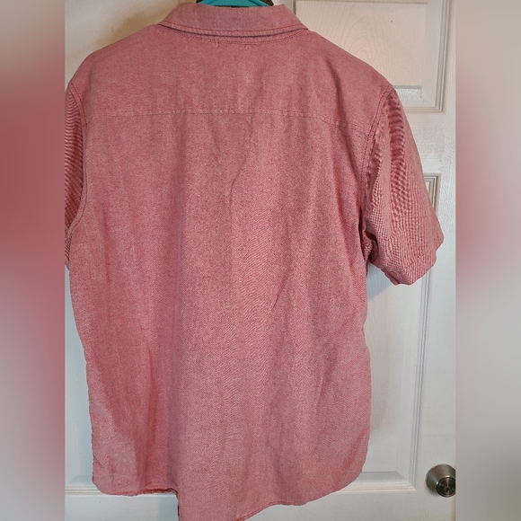 LRG Woven Woman's Short Sleeve Blouse, Size: Large Color: Pink - Picture 16 of 16